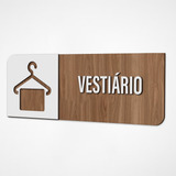 Placa Sinalização Indicativa Vestiário
