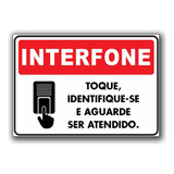 Placa Sinalização Interfone Identifique se A5