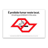 Placa Sinalização Lei Anti Fumo Estado