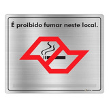 Placa Sinalização Lei Anti fumo São Paulo 20x25cm Aluminio