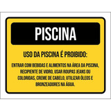 Placa Sinalizacao Piscina Uso