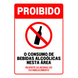 Placa Sinalizacao Proibido Consumo