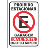 Placa Sinalização Proibido Estacionar Sujeito A Guincho