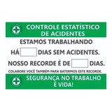 Placa Sinalização Pvc Controle Estatística De Acidente 30x20