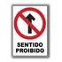 Placa Sinalização Sentido Proibido Seguir Em Frente A5 20x15