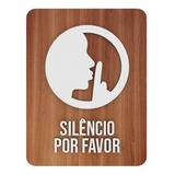 Placa Sinalizacao Silencio Por