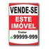 Placa Sinalização Vendo Vende-se Casa Imóvel A3 42 X 30 Cm F