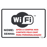Placa Sinalizacao Wifi 20x15cm