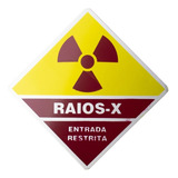 Placa Sinalizadora Alumínio Adesivo  Raio X Entrada Restrita
