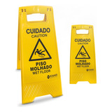 Placa Sinalizadora Cavalete Cuidado Piso Molhado