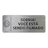 Placa Sorria Você Está Sendo Filmado 8x20cm