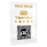 Placa Trip Advisor Qr Code Avaliação Turismo Acrilico Transp