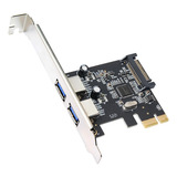 Placa Usb 3 0 2 Portas Traseiras Pci express X1 X4 X8 X16