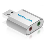 Placa Usb Áudio Som Vention Windows Chrome Os Linux Mac