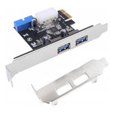 Placa Usb Pci e X1 02 Usb 3 0 19 Pinos Painel Frontal