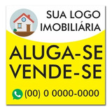 Placa Vende-se Aluga Imobiliaria Corretora 40x30cm Imovel