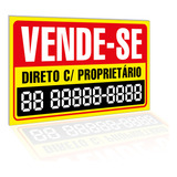 Placa Vende se Aluga se Casa Comércio Terreno Imóvel 50x30cm