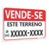 Placa Vende-se Aluga Terreno Personalizar 50x40 Resistente