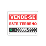 Placa Vende se Este Terreno Placa Imobiliária Aluga se