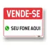 Placa Vende-se Pvc 1mm 60x50cm Personalizado