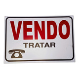 Placa Vendo Tratar 20x30 Kit Com 12 Sinalizações