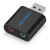 Placa Vention Som Usb Usb X P2 Fone E Microfone