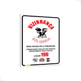 Placa Vizinhança Solidária 15x21cm Com 15 Unidades Conseg