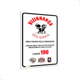 Placa Vizinhança Solidária 30x20cm Grande C Símbolo Conseg