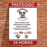 Placa Vizinhança Solidaria 60x100