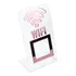 Placa Wifi Qr Code Display Acrílico Mesa Balcão Transparente Cor Transparente E Rosa