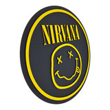Placas 3d Rock Nirvana Decorativa Mdf