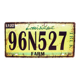 Placas Carros Retro Decorativa