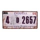 Placas De Carros Americanos Decorativa Aço Metalica Indiana