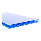 Placas De Policarbonato Alveolar Azul 4mmx1050x6000mm