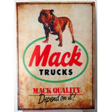 Placas Decorativas Caminhão Antigo Mack Trucks