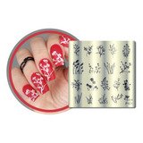Placas E Carimbos Para Decoração De Unhas P101 Flores