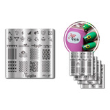 Placas Para Carimbos De Unhas Apipila Coleção Kids B