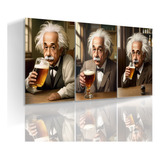 Placas Trio Decoração Quadro Albert Einstein Chopp Cerveja