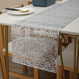 Placemat Hollow Pvc Bronzing Table Runner Porta copos Antid