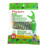 Plackers Fio Dental Infantil Cabo Haste De Animais C 40unid
