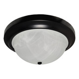 Plafon Aluminio Sol Para 2 Lampadas Vidro Murano Branco