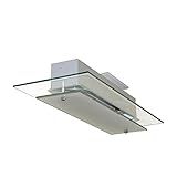 Plafon Com 02 Vidros Ideal Para Sala Quarto Cozinha Transparente Branco