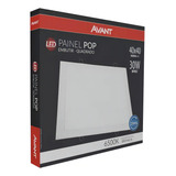 Plafon Embutir Led Quadrado 30w Luz Branca 40x40cm Avant Cor Branco 110v 220v