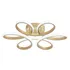 Plafon Flor Led Sala Pendente Moderno Dourado Sobrepor