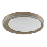 Plafon Led Blumenau Astro Redondo Sobrepor 24w Dourado Cor Marrom claro 110v 220v