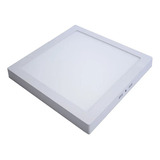 Plafon Led Luminaria 24w Sobrepor Quadrado Branco Aluminio 110v/220v