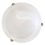 Plafon Murano 40cm 3 Lamp E 27 60w Cor Branco Garra Dourada