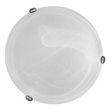 Plafon Murano 40cm 3 Lampadas E 27 60w Branco Garra Cromada