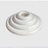 Plafon Redondo Branco Piramide Bocal Soquete E27 Plafonier Gourmet Decorativo