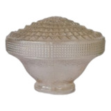 Plafon Sobrepor Chapéu Antigo Transparent Ambar Bocal 10cm